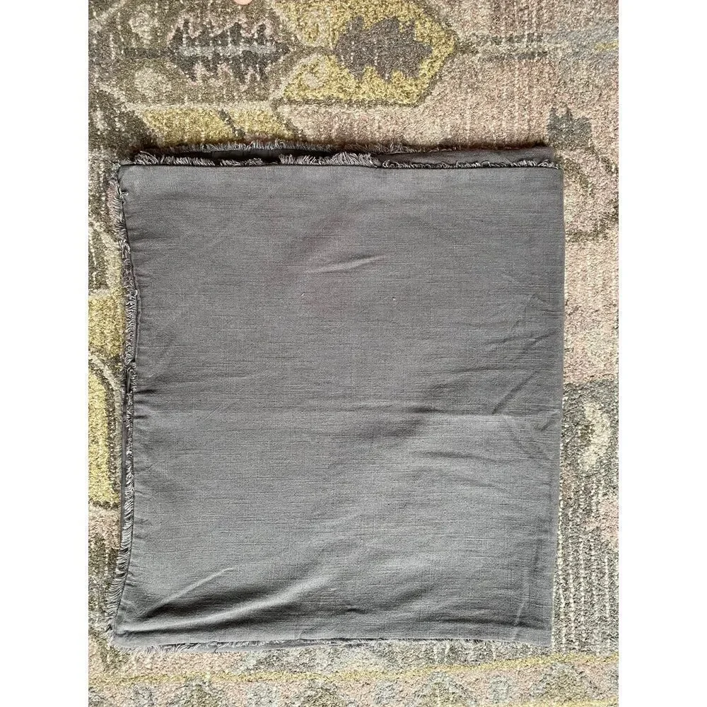 Casaluna Grey Mixed Linen King Size Bed Pillow Sham Set